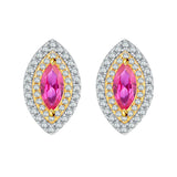 925 Silver Earring Evil Eye Horse Eye Retro Purple Diamond Piercing Jewelry