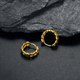 925 Silver Chain Hoop Earrings Rock Punk Style Hip Hop Unisex Men Women Jewelry