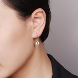 925 Silver Zircon Diamond Earrings 6.0mm Round Ear Studs
