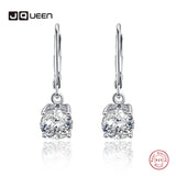 925 Silver Zircon Diamond Earrings 6.0mm Round Ear Studs