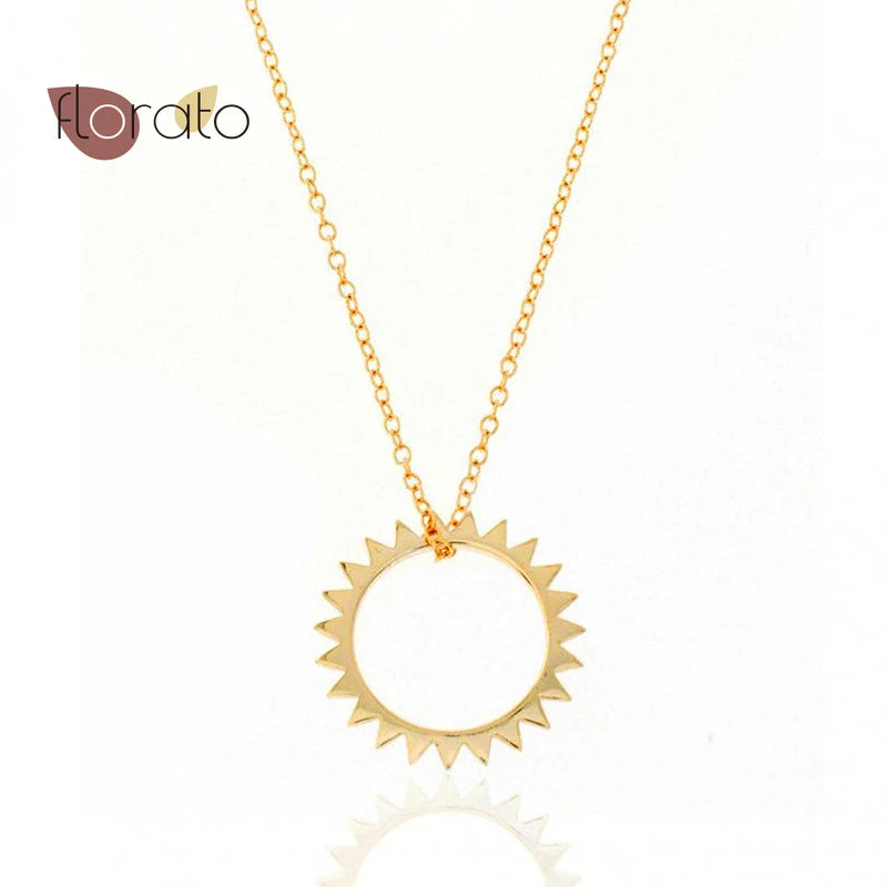 925 Silver Pendant Long Chain Zircon Necklace Minimalist Style Crystal