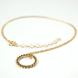 925 Silver Pendant Long Chain Zircon Necklace Minimalist Style Crystal