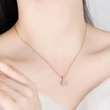 925 Silver Fan Necklace Pendant 1.0ct D Moissanite Pass Diamond Test
