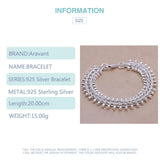 925 Silver Bracelets For Women Men Wedding Jewelry