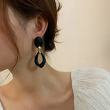 925 Silver Drop Earrings Resin Plated Women's Party Jewelry