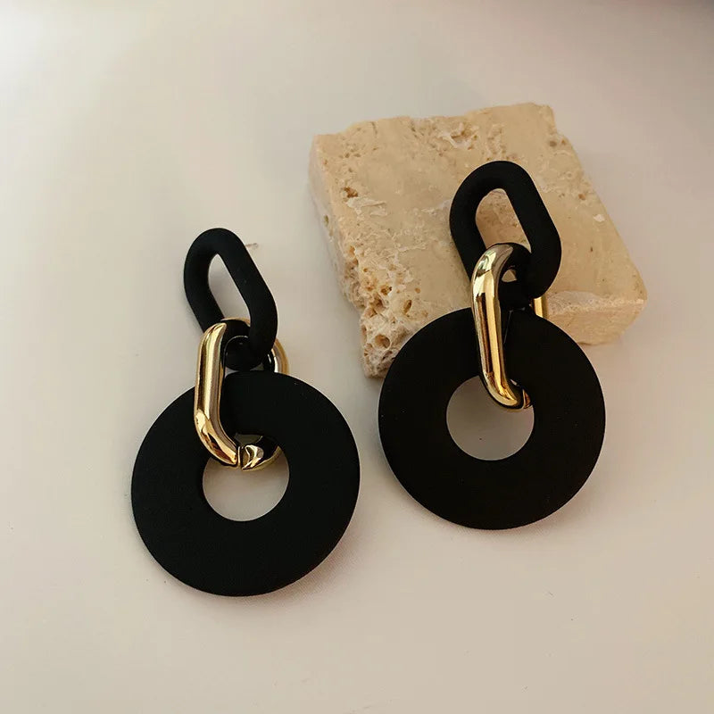 925 Silver Drop Earrings Resin Plated Women's Party Jewelry