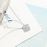 925 Silver Zircon Necklace Ladies Clavicle Chain Party Anniversary Gift