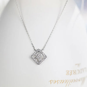 925 Silver Zircon Necklace Ladies Clavicle Chain Party Anniversary Gift