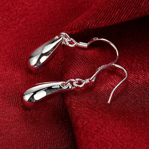 925 Silver Water Drop Earrings For Women