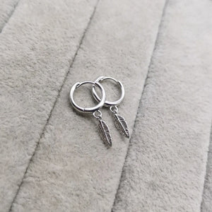 925 Silver Feather Earrings for Women Unusual Wedding Stud Earrings