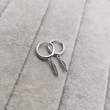 925 Silver Feather Earrings for Women Unusual Wedding Stud Earrings
