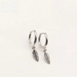 925 Silver Feather Earrings for Women Unusual Wedding Stud Earrings