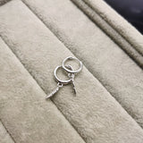 925 Silver Feather Earrings for Women Unusual Wedding Stud Earrings