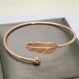 925 Silver Feather Bracelet Nostalgic Retro Party Gift