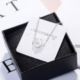 925 Silver Flower Bracelet Clear Crystal Plum Blossom Charm Chain Jewelry