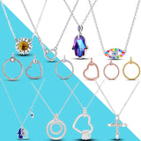 925 Silver Infinity Knot Pendant Necklace Snake Chain T Bar Collar Necklace