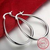 925 Silver Hoop Earrings For Women High Jewelry Gift