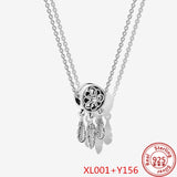 925 Silver Flamingo Zircon Pendant Necklace for Women