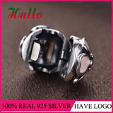 925 Silver Enamel Flower Beads for Bracelets, DIY Jewelry