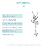 925 Silver Flowers Long Chain Necklace For Women