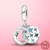 925 Silver Love to the Moon and Back Dangle Charm Pendant