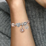 925 Silver Heart Shaped Dream Catcher Bracelet Set for Women