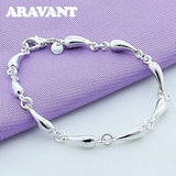 925 Silver Water Drop Bracelet Wedding Jewelry