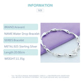 925 Silver Water Drop Bracelet Wedding Jewelry