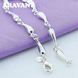 925 Silver Water Drop Bracelet Wedding Jewelry