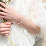 925 Silver Strawberry Quartz Healing Bracelet