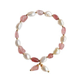 925 Silver Strawberry Quartz Healing Bracelet