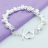 925 Silver Geometric Bracelet For Women Wedding Jewelry