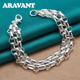 925 Silver Geometric Bracelet For Men