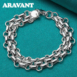 925 Silver Geometric Bracelet For Men