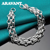 925 Silver Geometric Bracelet For Men