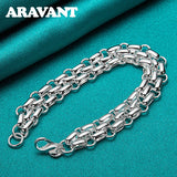 925 Silver Geometric Bracelet For Men