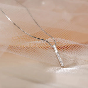 925 Silver Geometric Diamond Necklace For Women