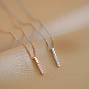 925 Silver Geometric Diamond Necklace For Women