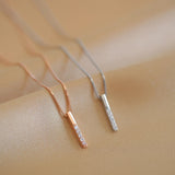 925 Silver Geometric Diamond Necklace For Women