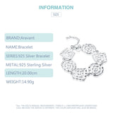 925 Silver Geometric Wave Thread Bracelet Chains For Women