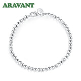 925 Silver Beads Bracelets Chain For Women