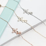 925 Silver Plated Bracelet Flower Charms Gift
