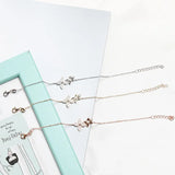 925 Silver Plated Bracelet Flower Charms Gift