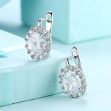 925 Silver Zircon Drop Earring Wedding Jewelry