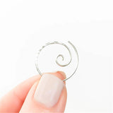 925 Silver Hammered Hoop Earrings Vintage Jewelry Brincos Boho Pendientes