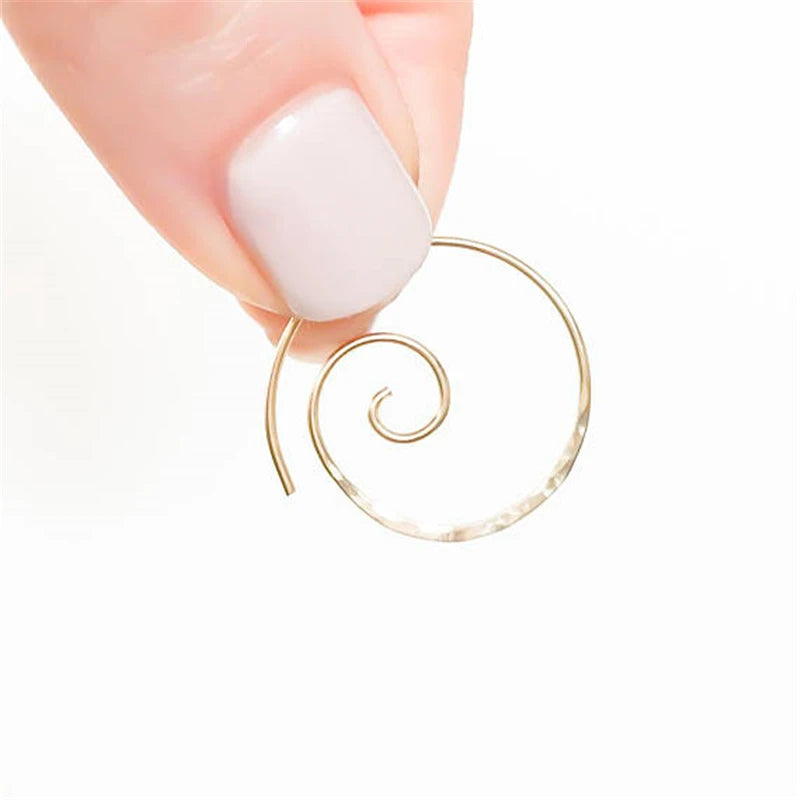 925 Silver Hammered Hoop Earrings Vintage Jewelry Brincos Boho Pendientes