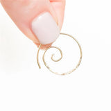 925 Silver Hammered Hoop Earrings Vintage Jewelry Brincos Boho Pendientes