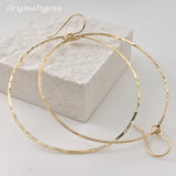 925 Silver Hammered Hoop Earrings Vintage Filled Jewelry