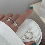 925 Silver Shattered Heart Flowers Ring for Women