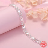 925 Silver Heart Bracelet Chain for Wedding